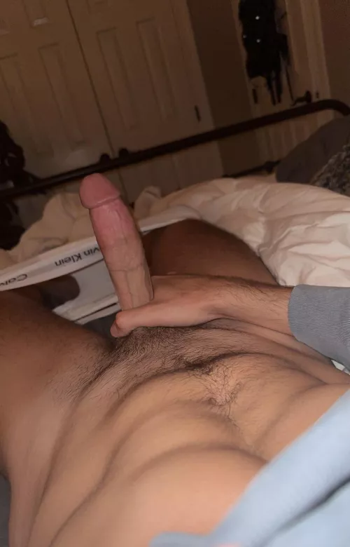 [20] Laying around with my big college athlete cock out all day