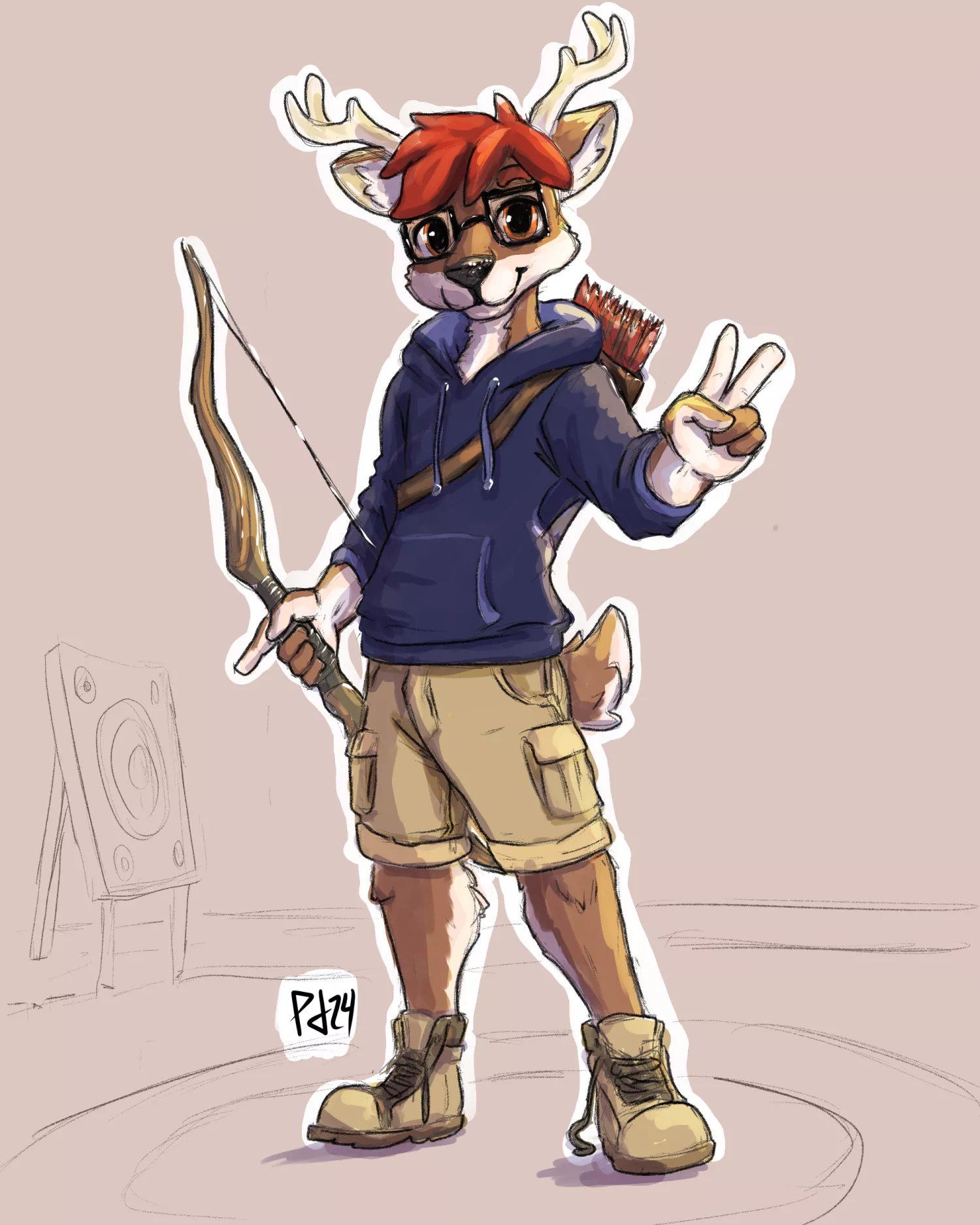 deer archer (art by PerryDoodle)