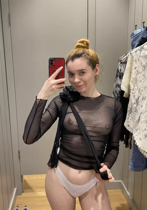 Enjoying my self in the dressing room