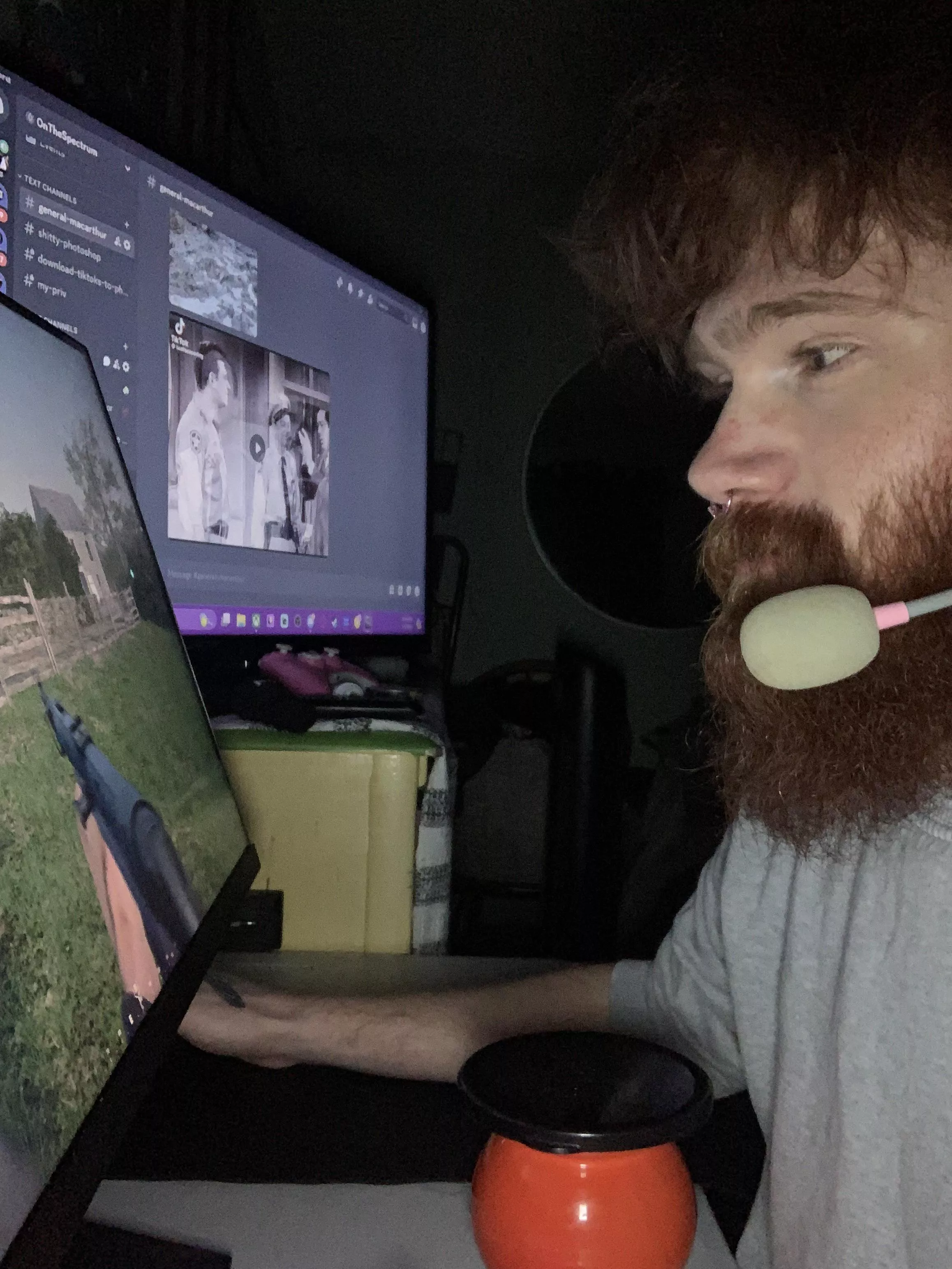 How close do y’all sit to the monitor? Bonus points if you know what game I am playing.