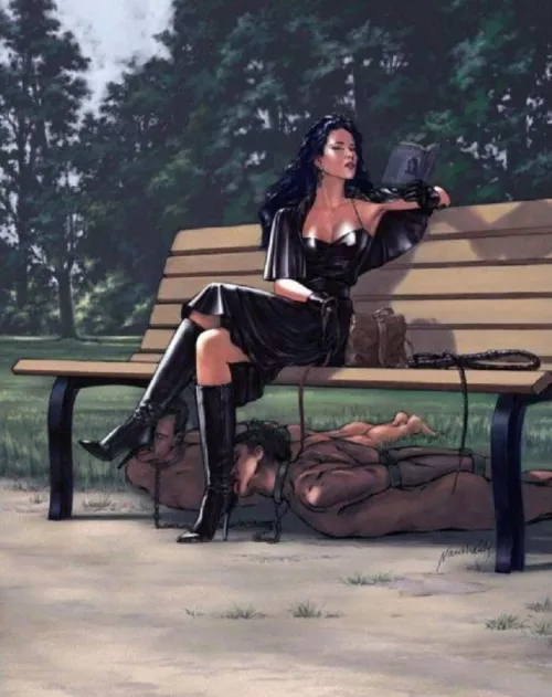 It's relaxing.. taking pets for a walk in the park