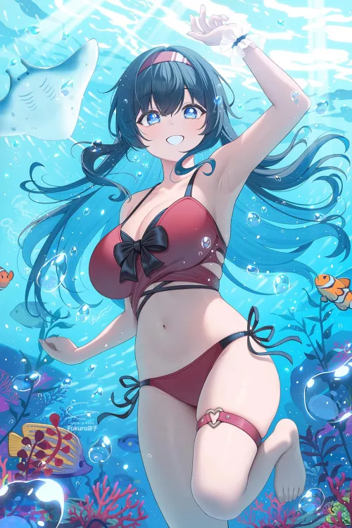 Kayoko underwater