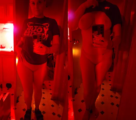 Red light special: All clothes half off!