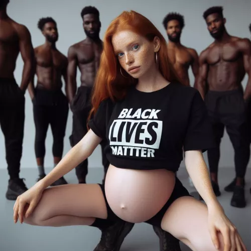 They mattered so much to her that now she's pregnant with a black baby. 