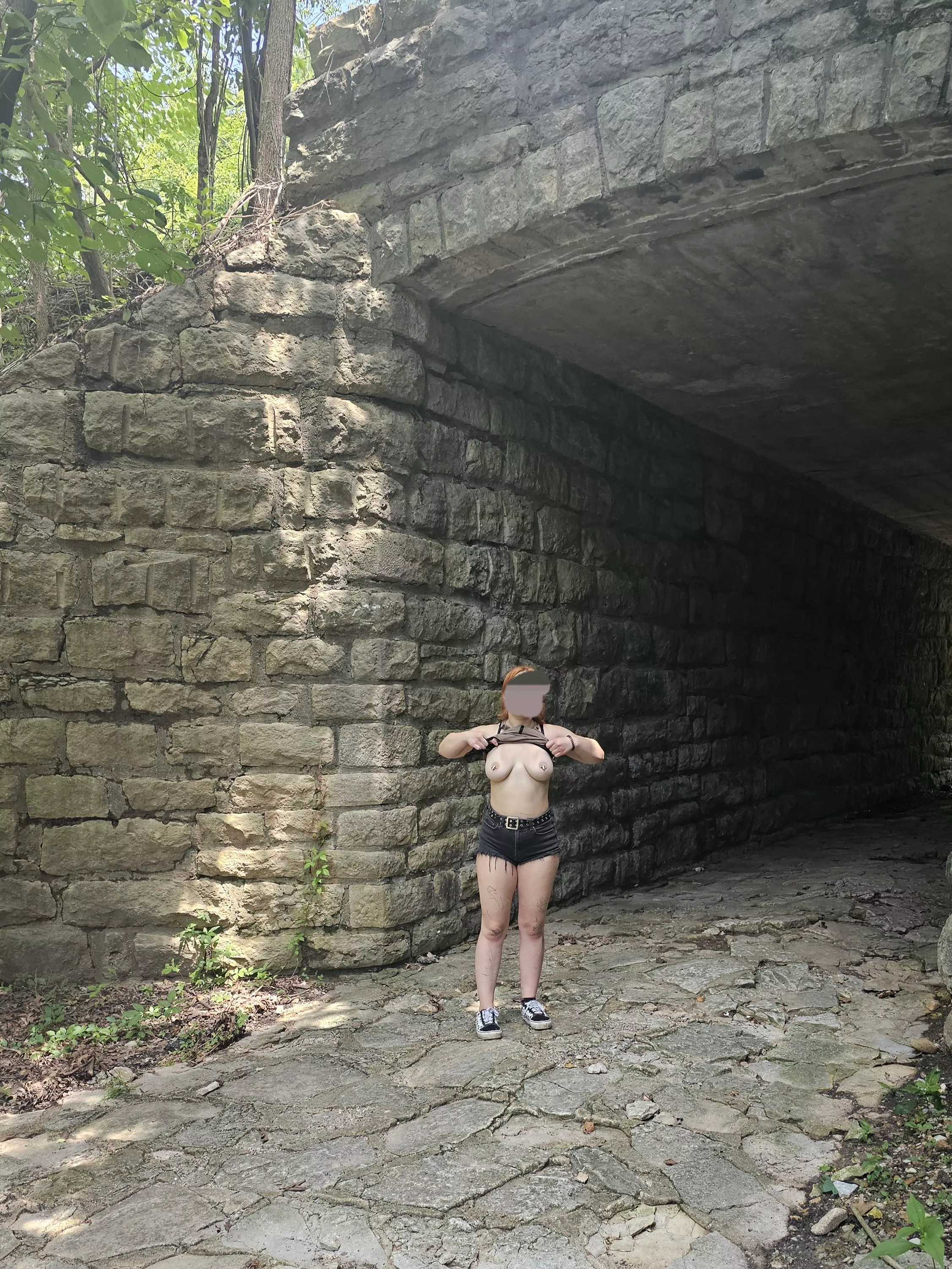 Titties on the hiking trail