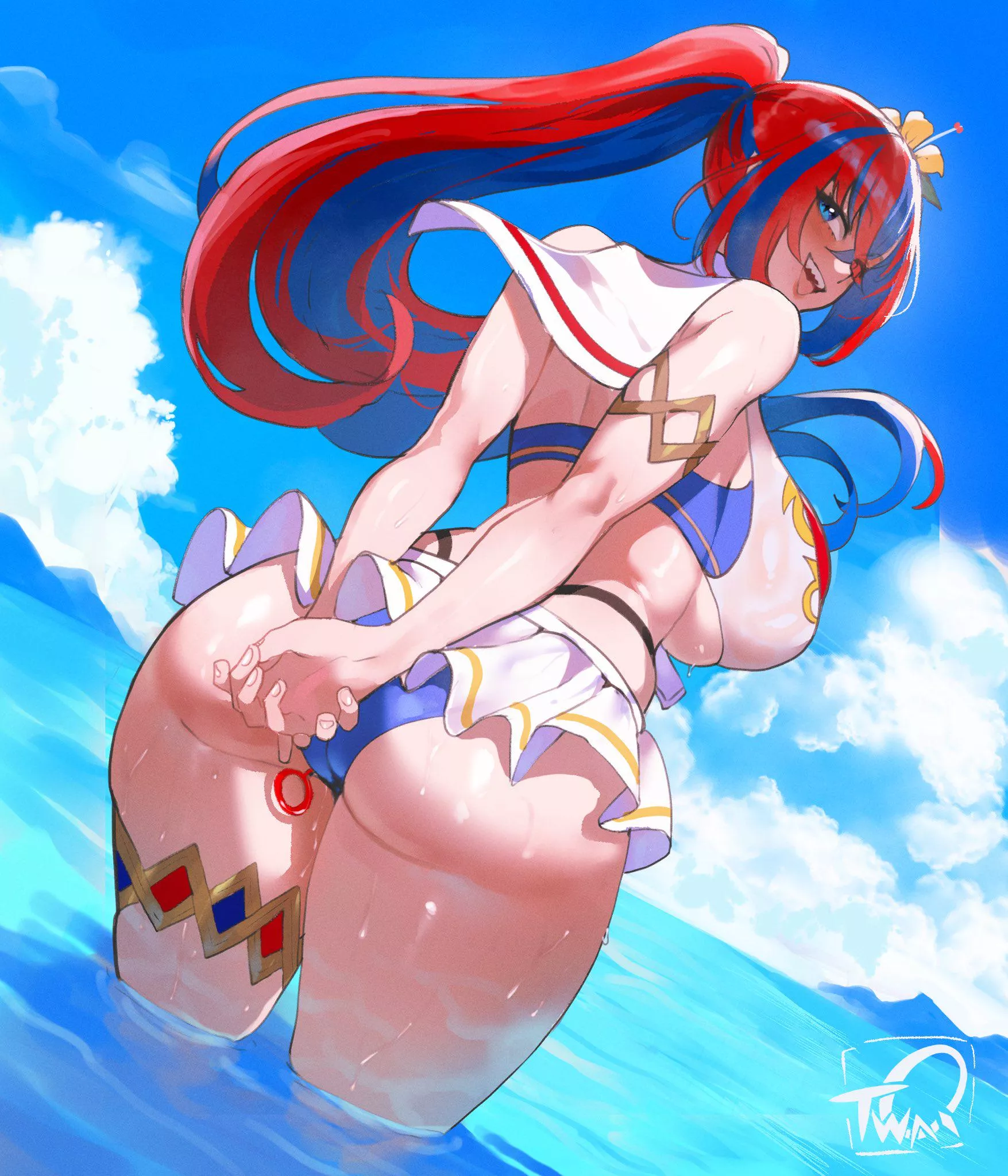 Alear Little Red In The Face Beachside ( Nyantcha) [Fire Emblem]