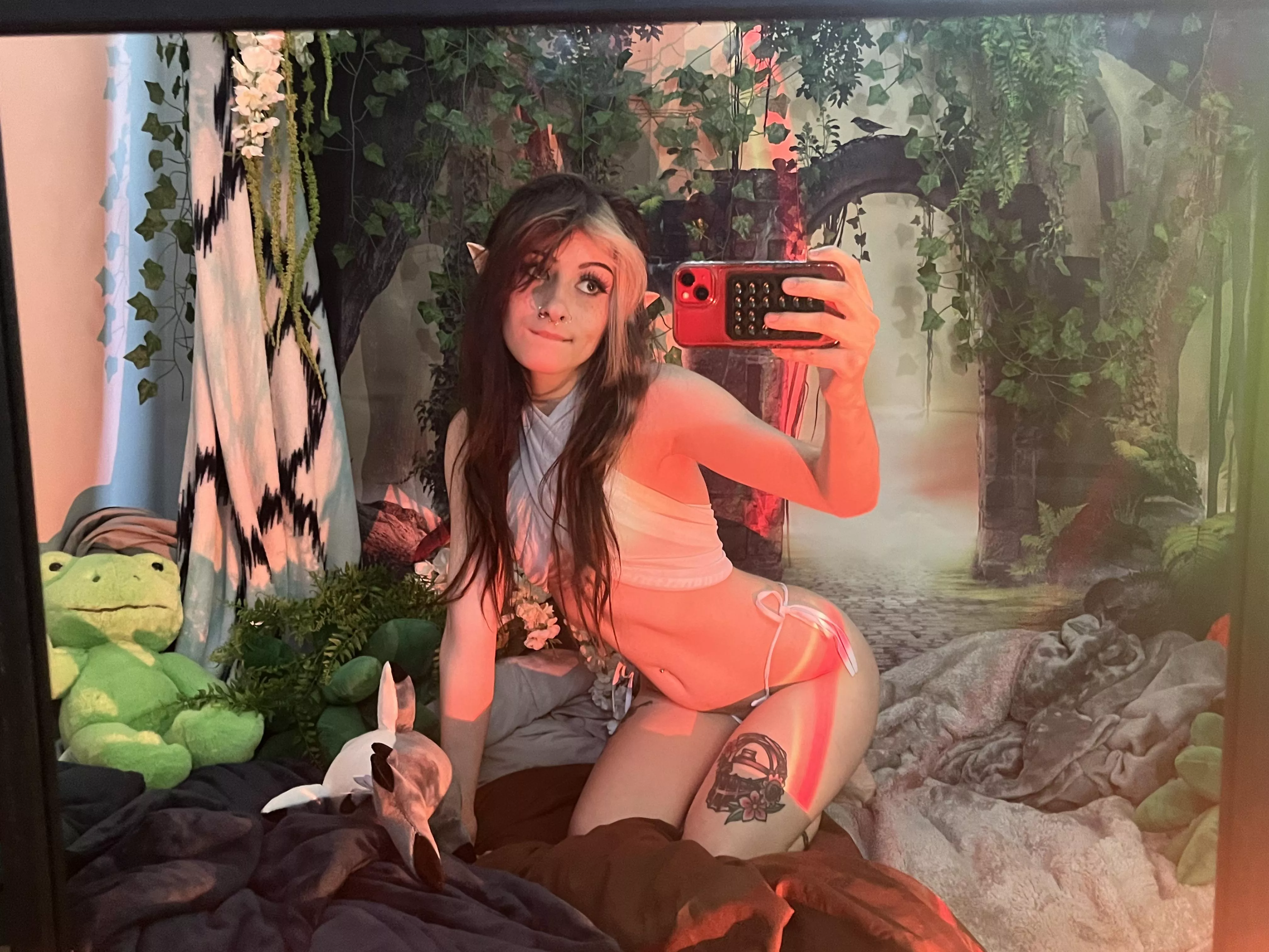 tiny dryad is waiting to be rescued by a fierce warrior