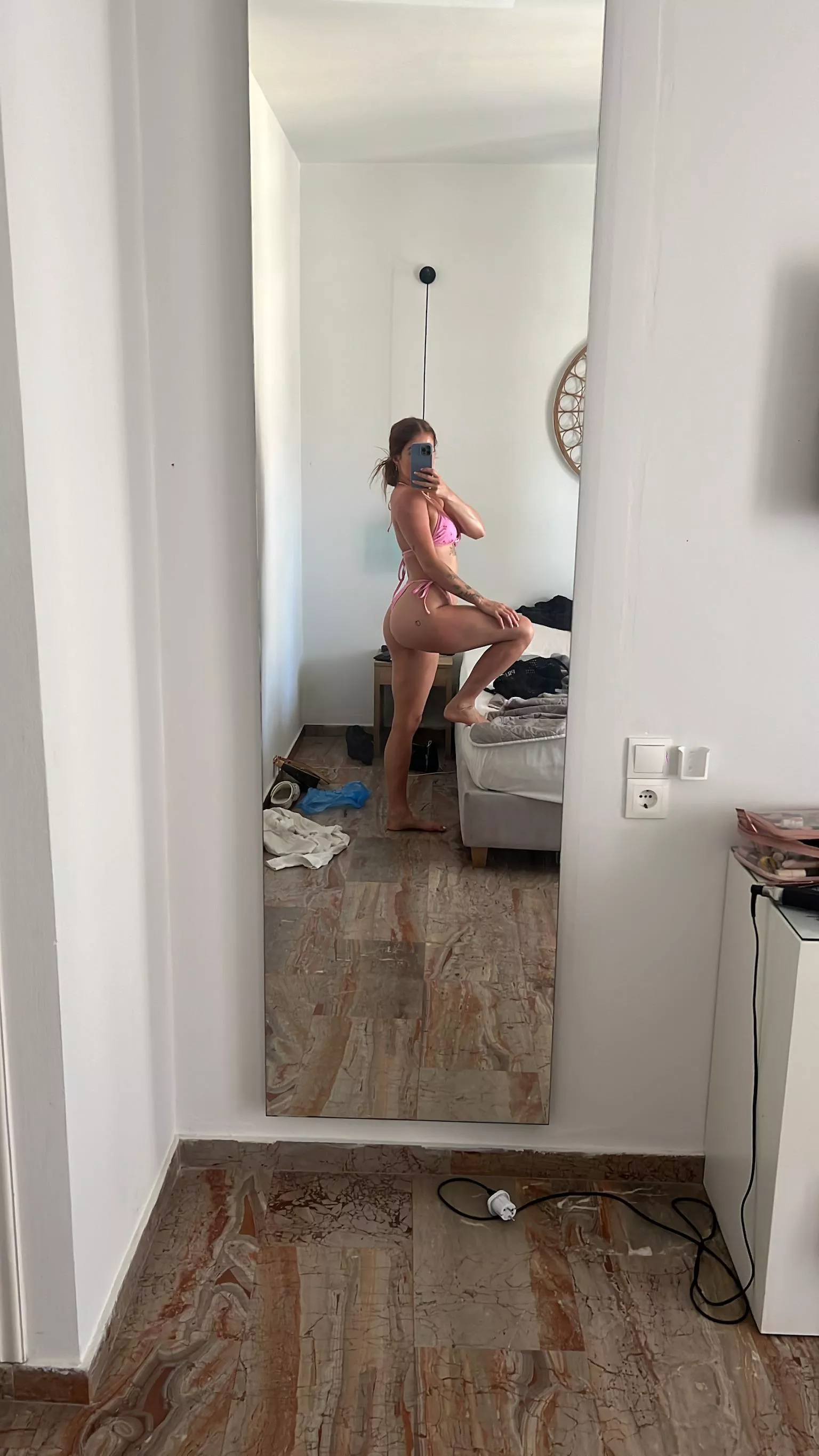 Love a mirror in the bedroom!