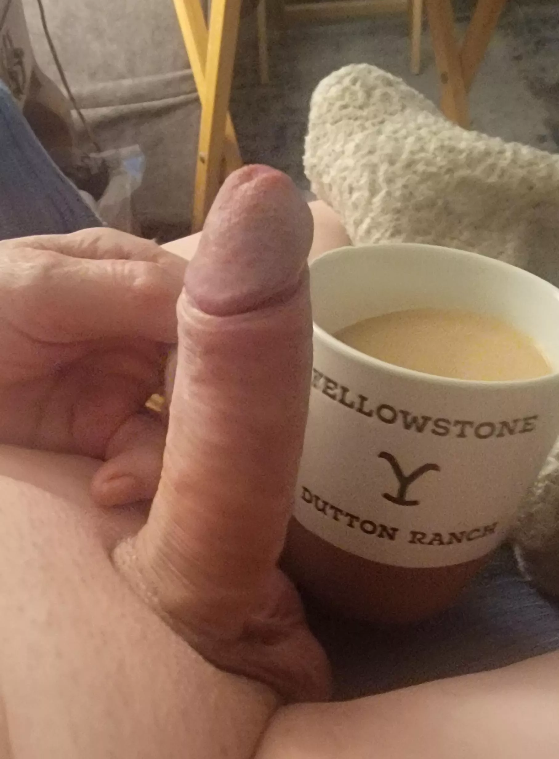 Morning how about joining for a cup of coffee I have all the cream you might want !Dad/grandpa [72]