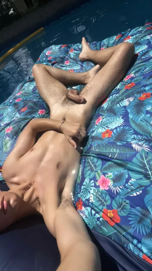 Went for a swim :) hope my neighbors didn’t see