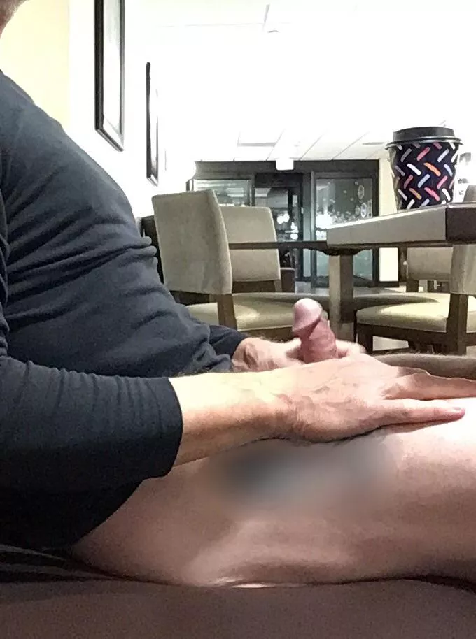 Hard in the hotel lobby. This one was risky, people around and shorts on the floor