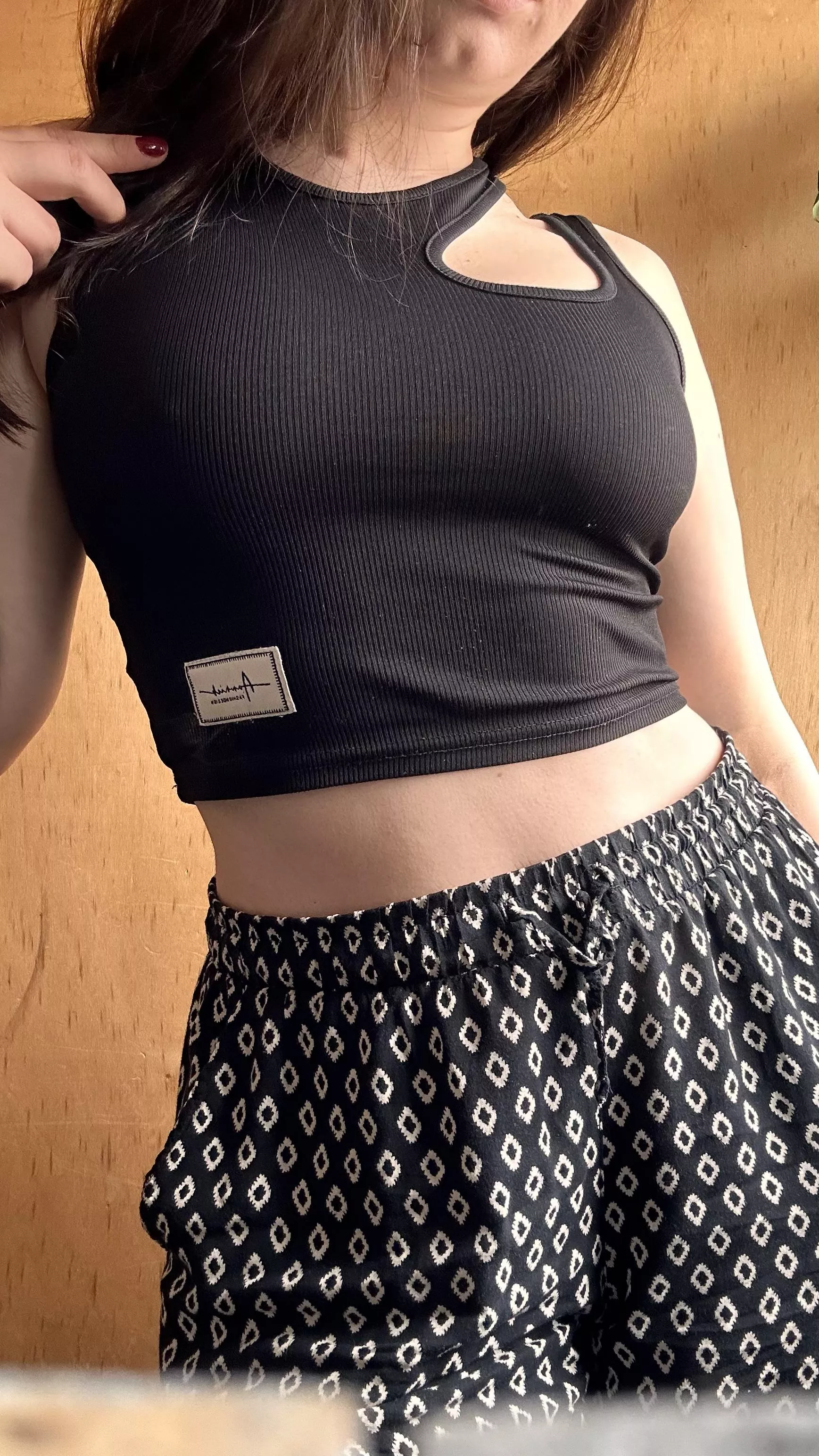 My boobs fill out my top really good