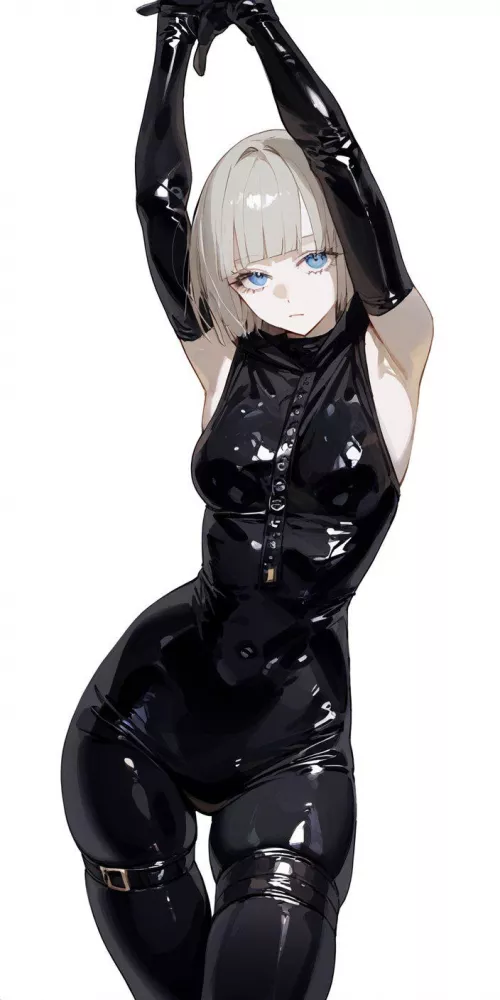 Rubber Bodysuit & Gloves 