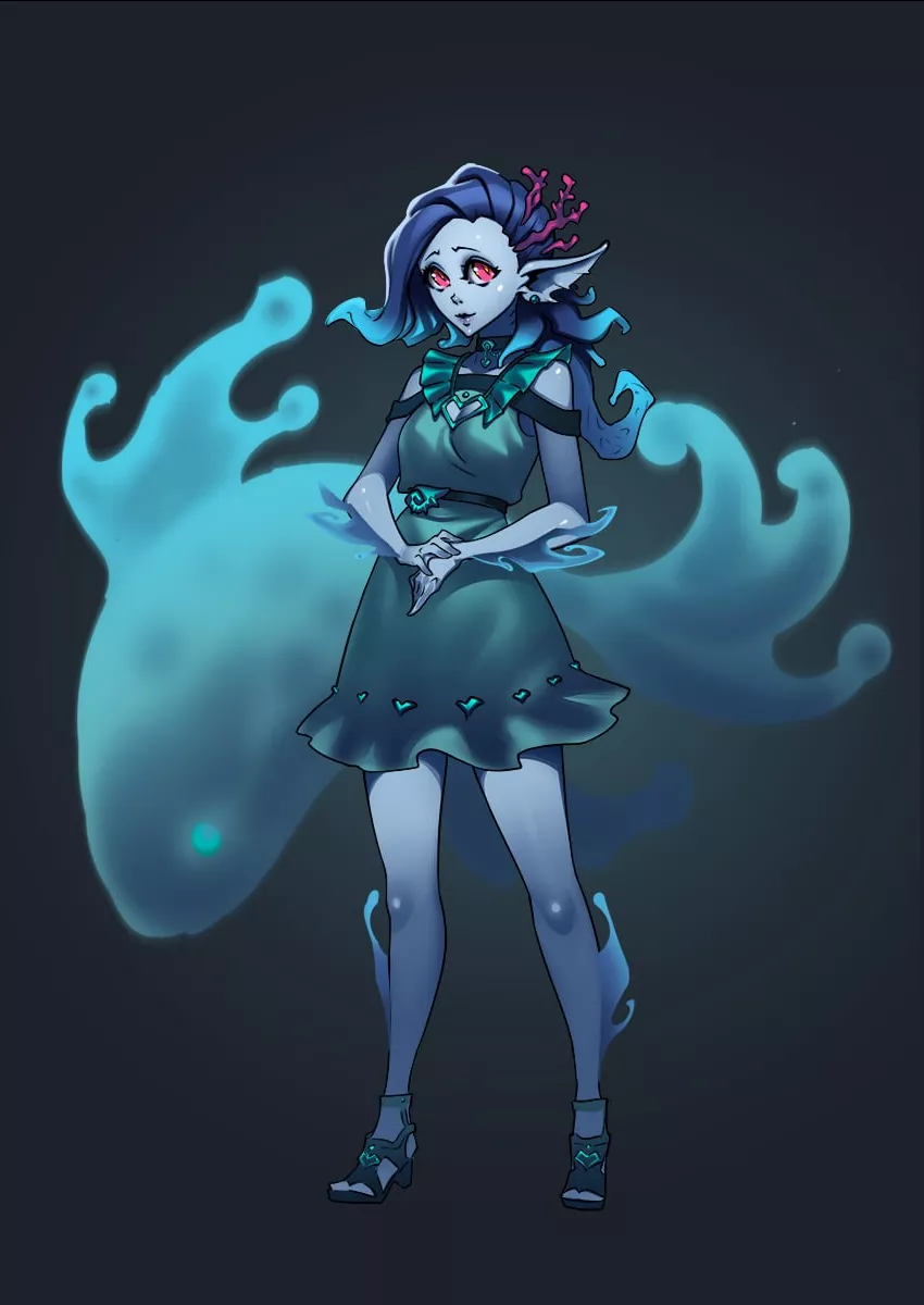 Shu - cute amphibian girl from my adult game (Ninego) [The Veil Chronicles: Nix University] 