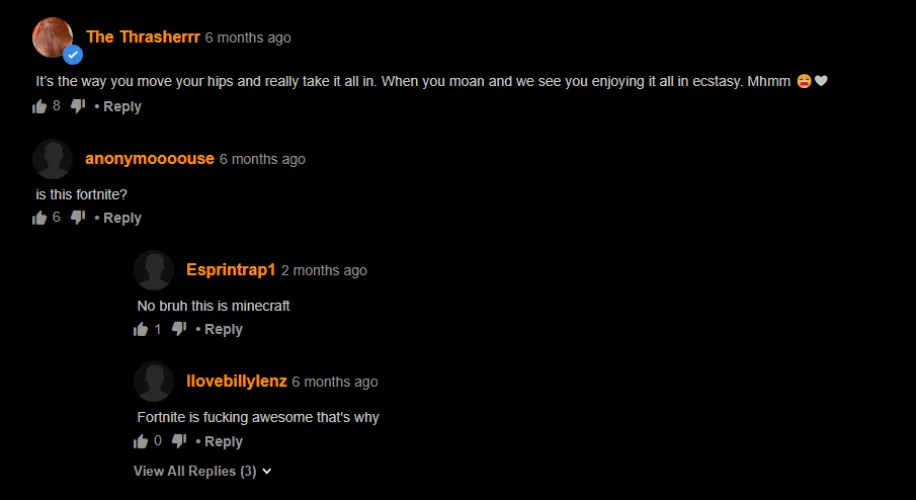 The TikTok commentors are invading the gentleman website! 3/3