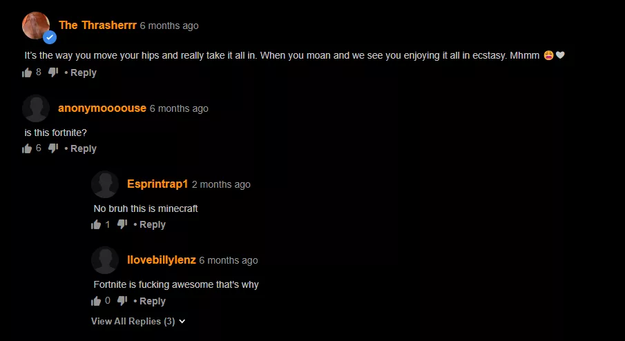 The TikTok commentors are invading the gentleman website! 3/3