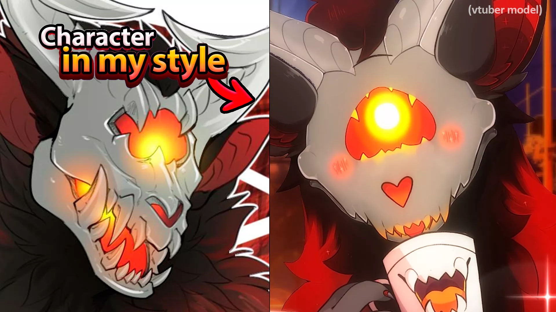 Image of the character sent by the customer vs my interpretation ✨ What do you think?