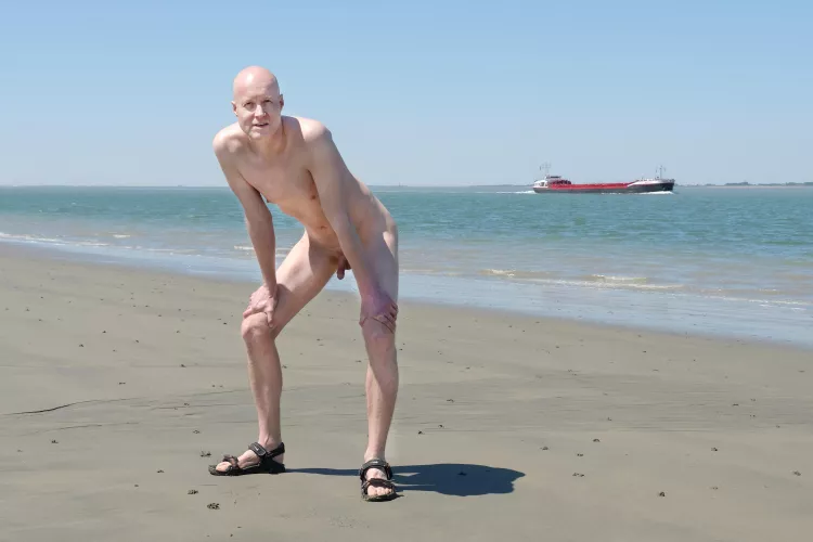 Me at a nudist beach in the Netherlands 😎