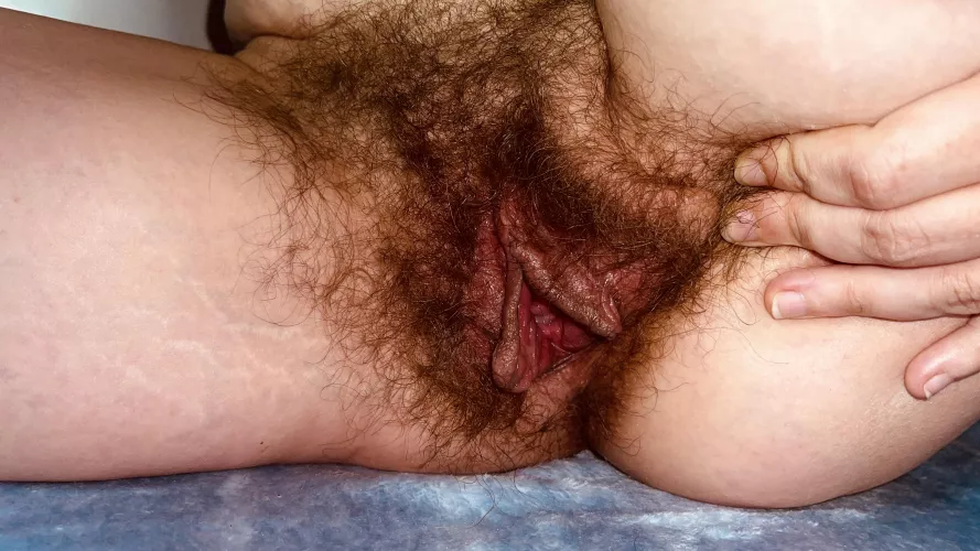 My wild and hairy pussy is wet
