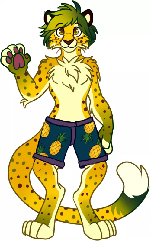 🍍 Showing Off His Pineapple Swim Trunks (Adoptable)