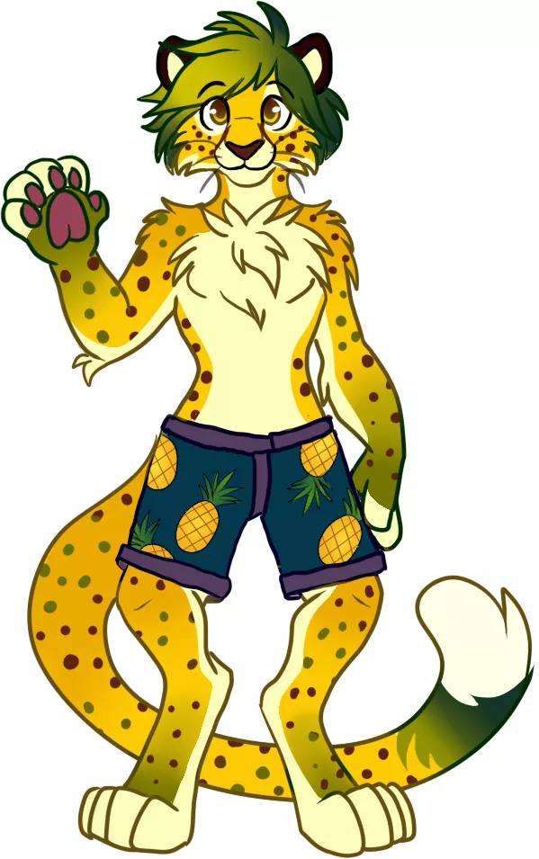 🍍 Showing Off His Pineapple Swim Trunks (Adoptable)