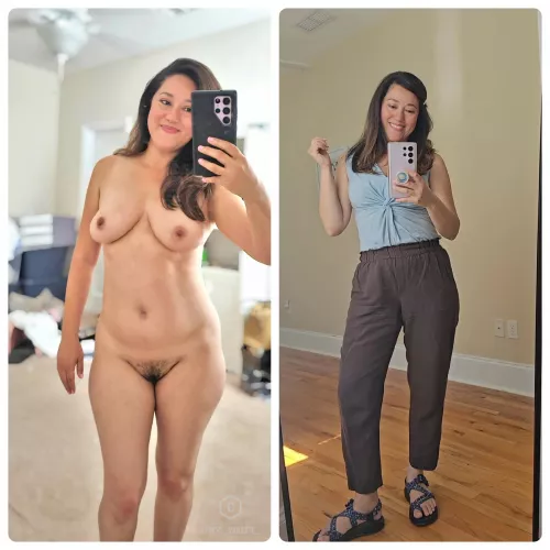 Sweet suburban 45yo mom gone wild (on/off reveal) 