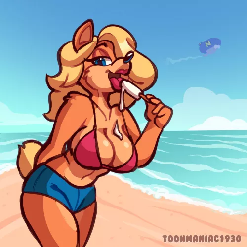 Tawna Bandicoot at the beach! (by me) [Q]