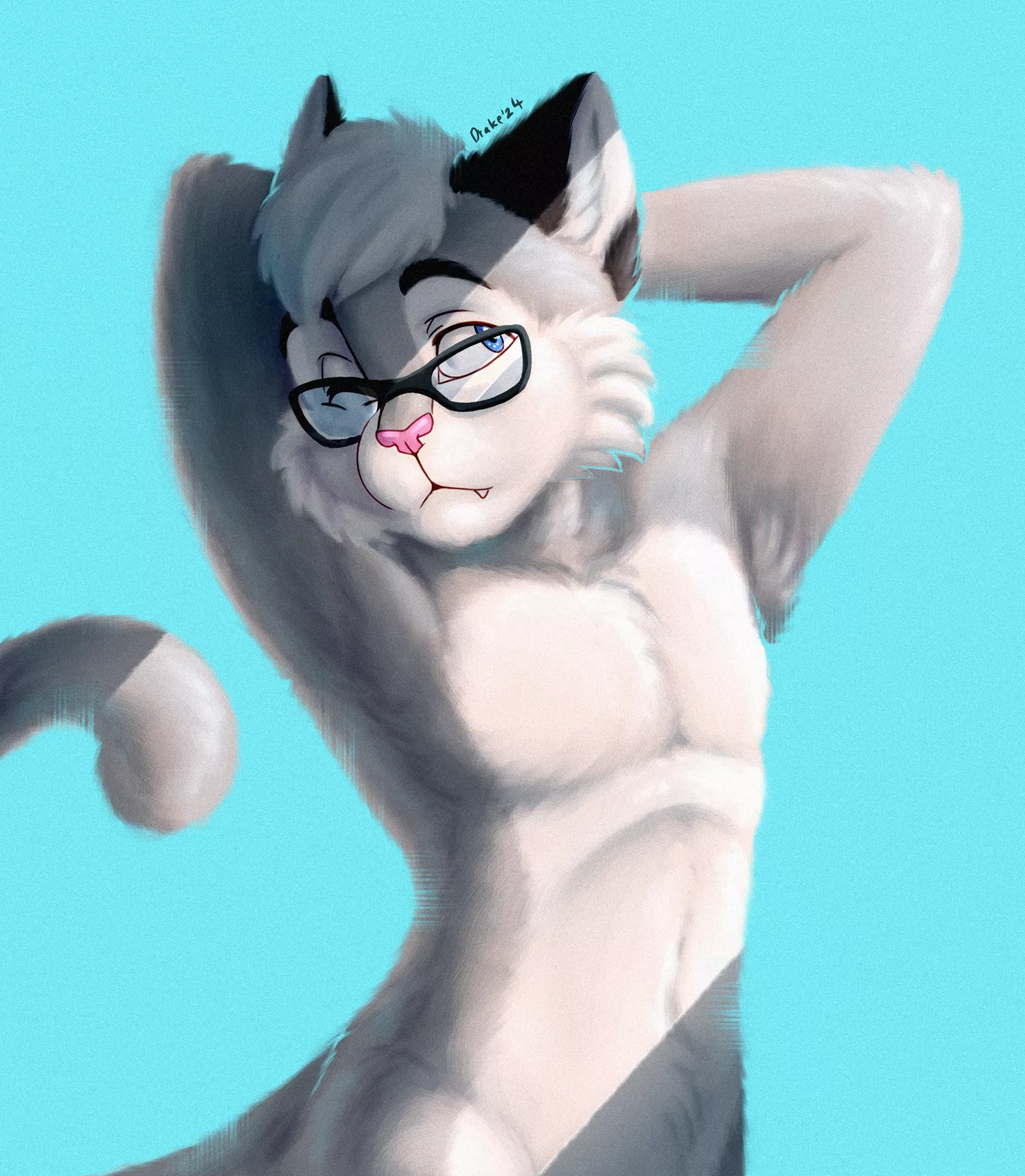 Cat stretch // Art by me [Q]