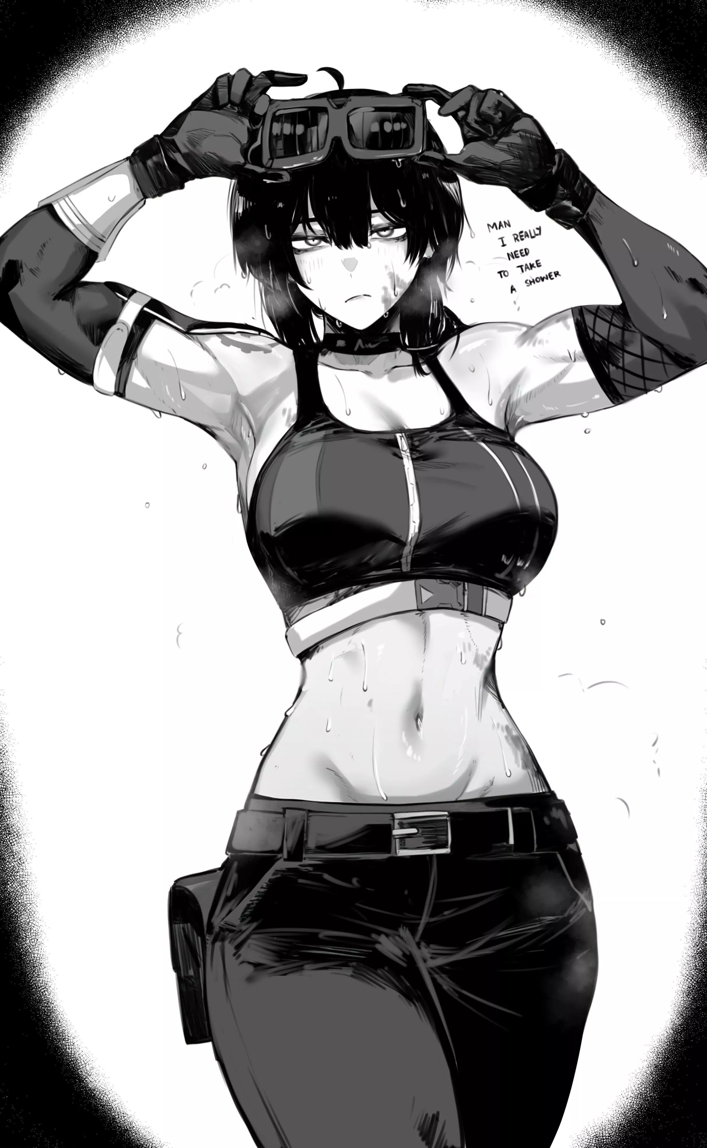 mechanic girl who doesn't shower [@masoq095]