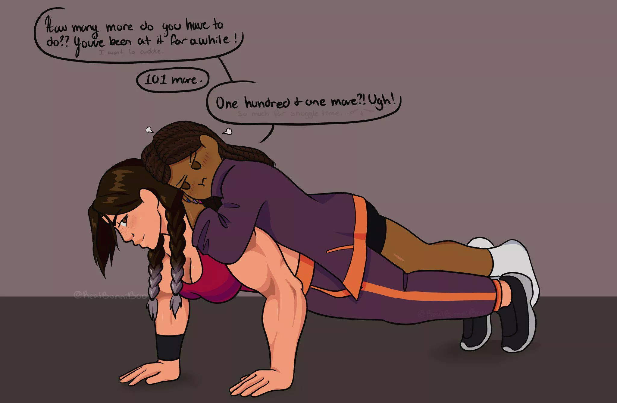 Push ups [@RealBunniBoo]