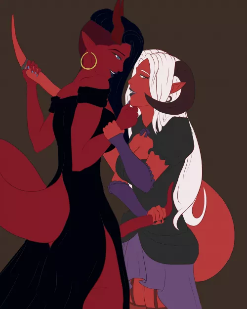 Some people confuse me for TieflingMelissa~ I’m flattered~ But there are differences~ (WIP)(GwendolynVrisala)