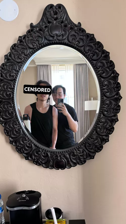 This cute mirror at the hotel