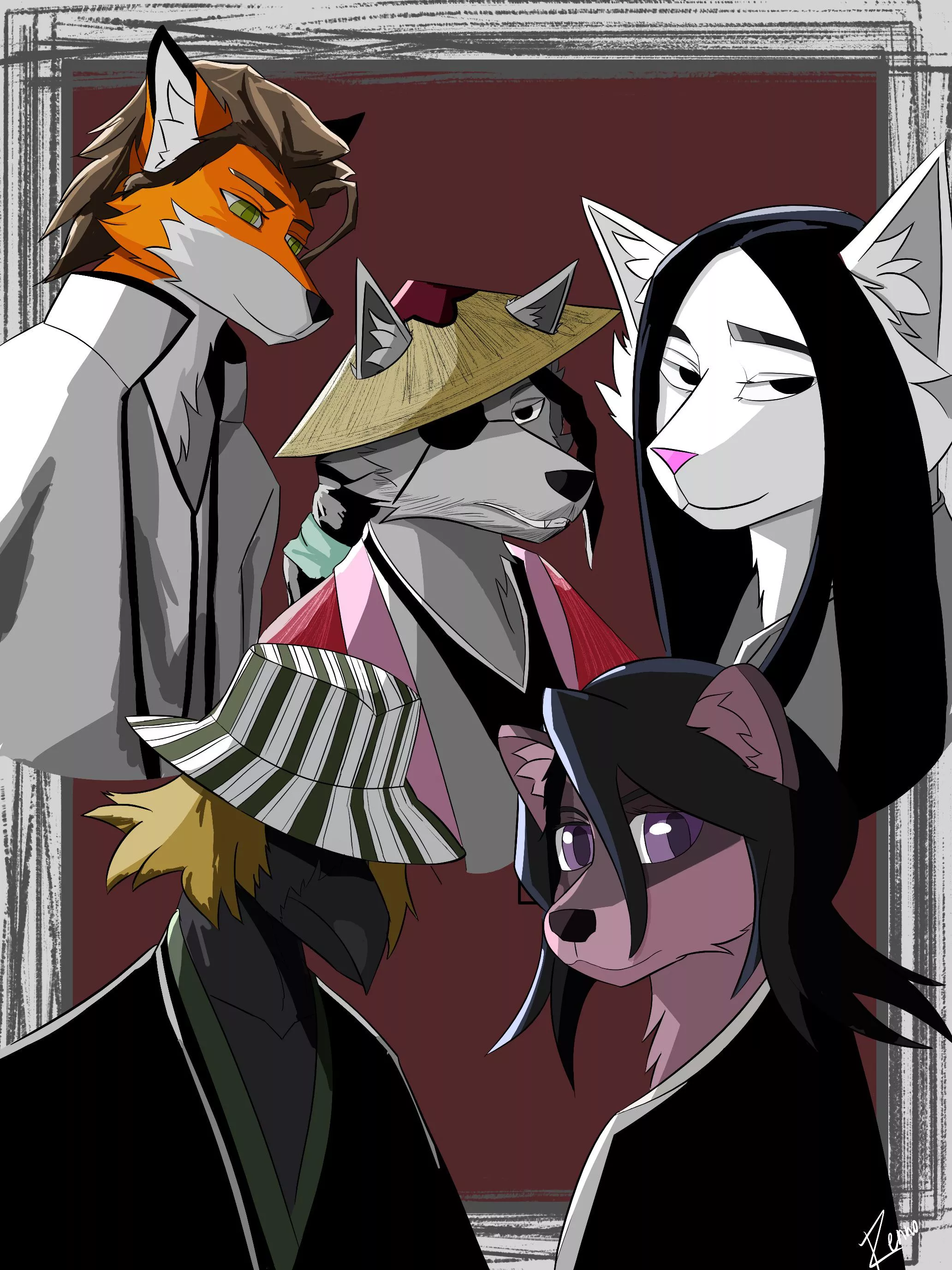 What if… bleach characters were furries? (Drawn by me)