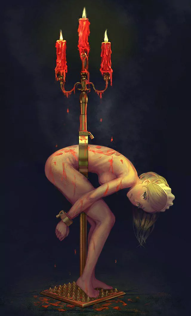 Master says I have to stay like this until the candles go out...