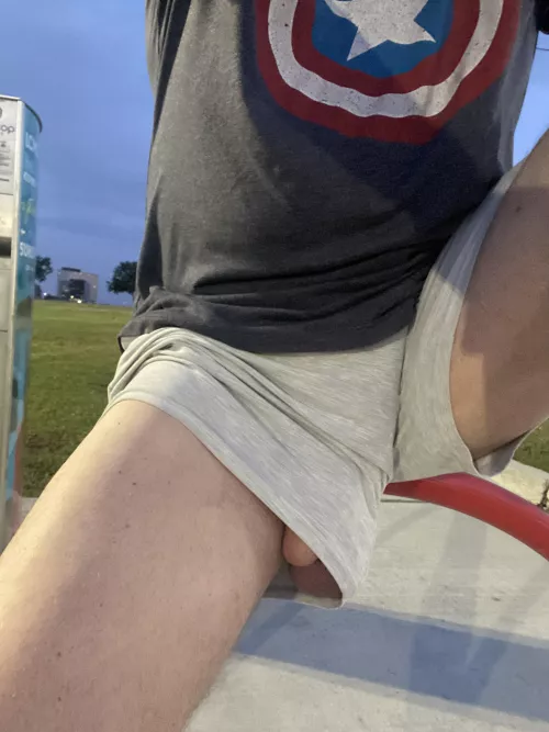 Taking a quick break on my morning walk. 