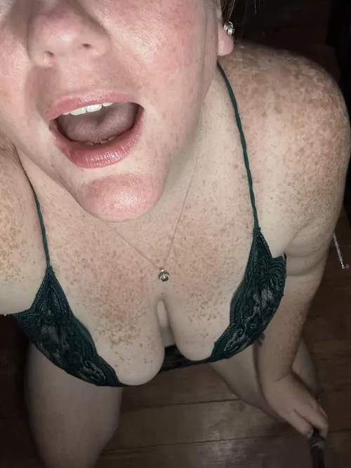 Waiting like a good girl 