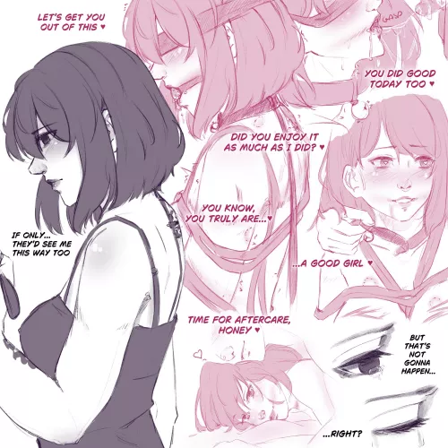 Wouldn't that be nice? At least, in fantasies, it is! It's pretty hard when the relationship is vanilla, but you're not- Sketchy art by me