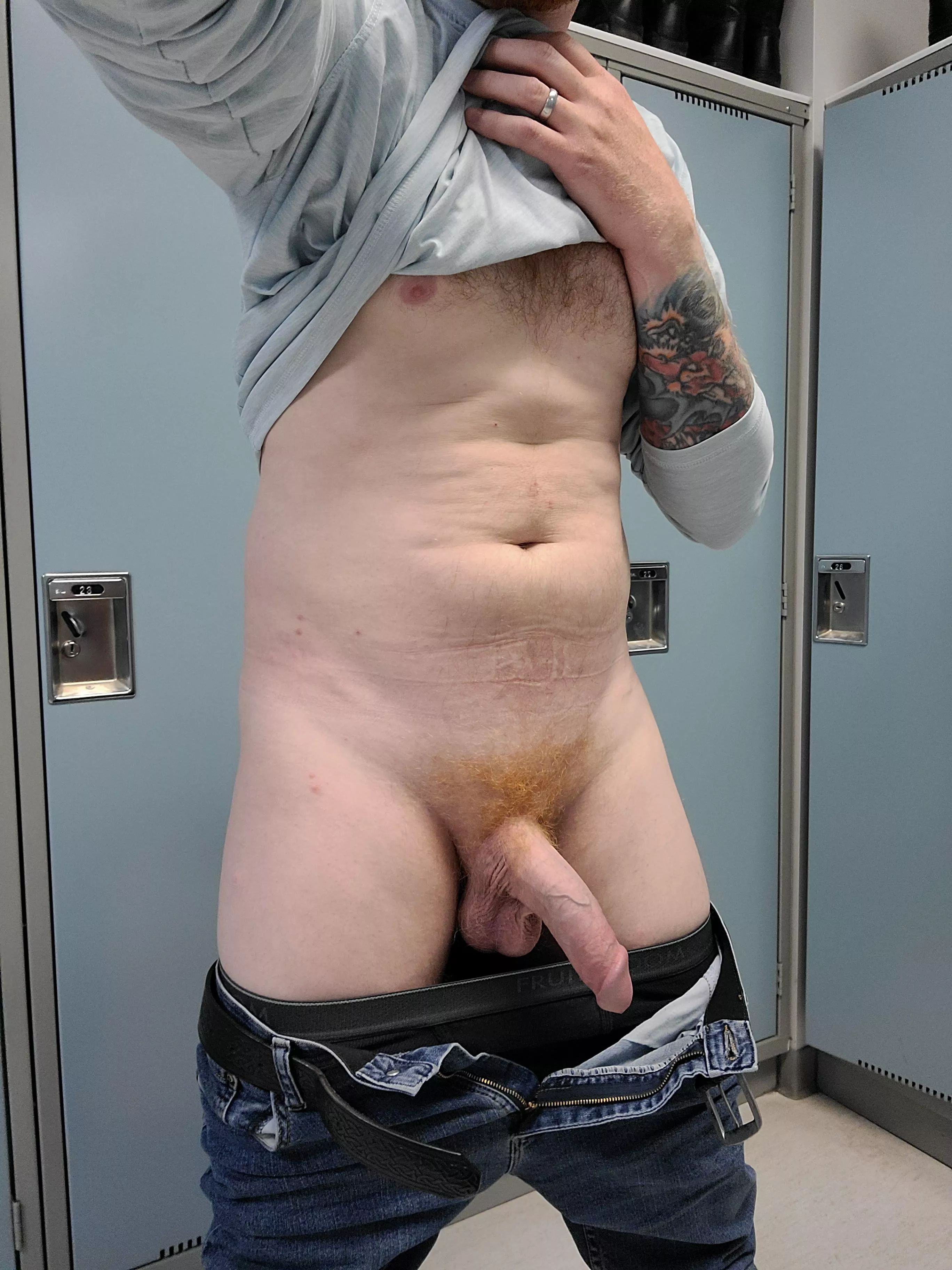 Hanging out in the public changeroom [38]