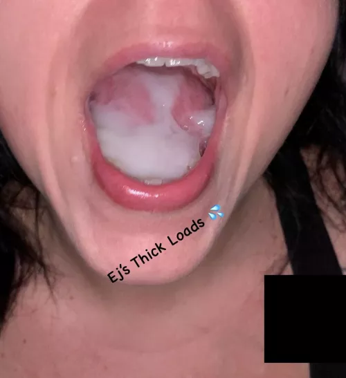 My husband’s loads are so thick and abundant, i usually struggle to swallow all of it but i love it!! 