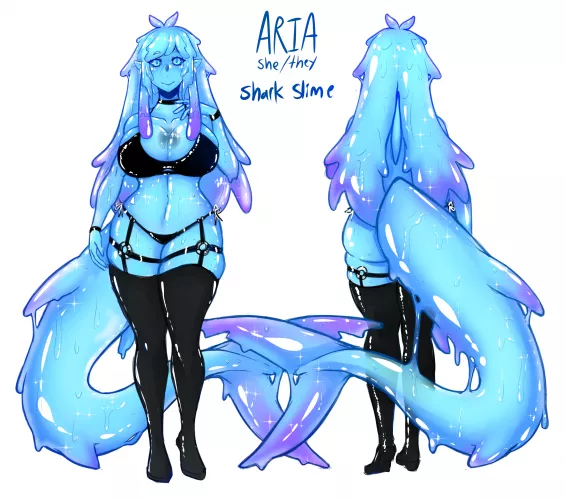 Shark Slime girl, Aria [Novatemi, OC]