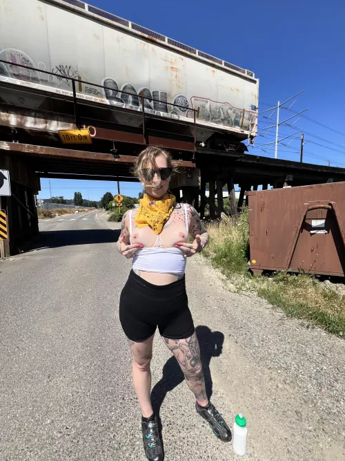 Sundays are for bike rides and titty flashing 