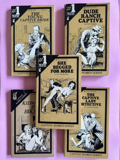 5 paperback sleaze titles from the Captive Women series published between 78’ - 82’