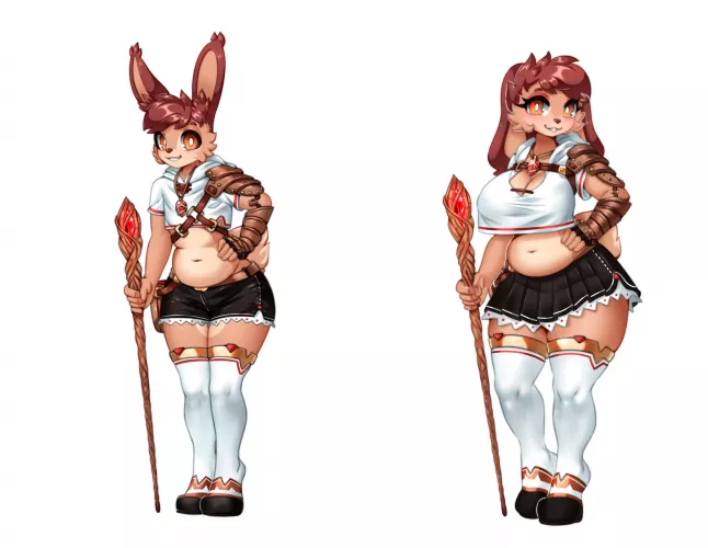 A Genderswap of My Sona Glass The Bunny (art by kenoxpictures on Fiverr)