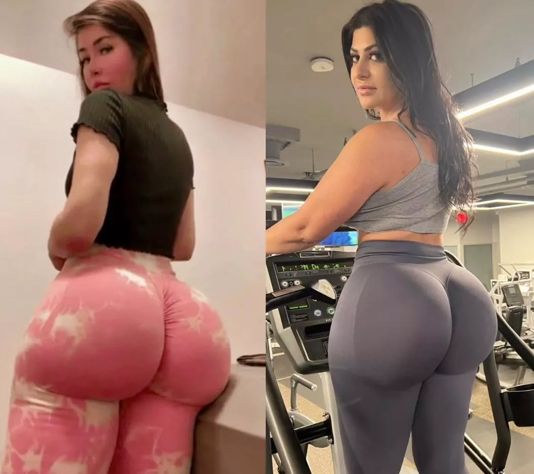 Big booty gym milfs 🍑 Left or Right? 👀🥵