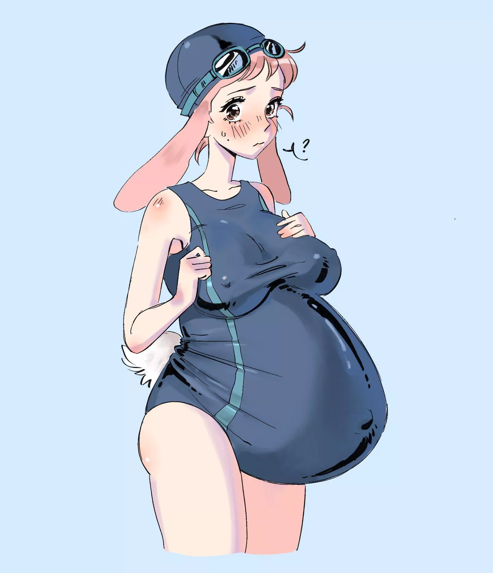 Bun at the public pool