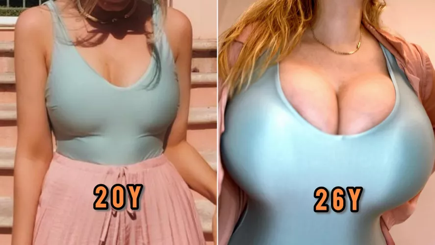 Comparing the fit of the same onepiece 6y apart, what do you think of my development? 