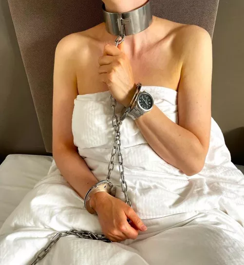 Cuffed and collared the moment I wake up