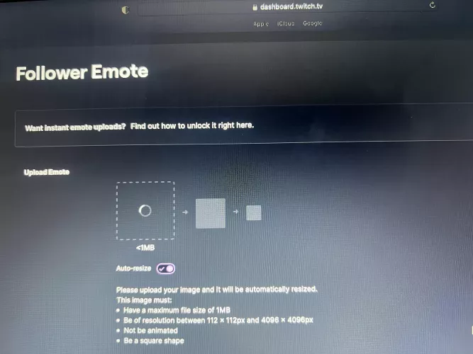 Emote image not uploading…