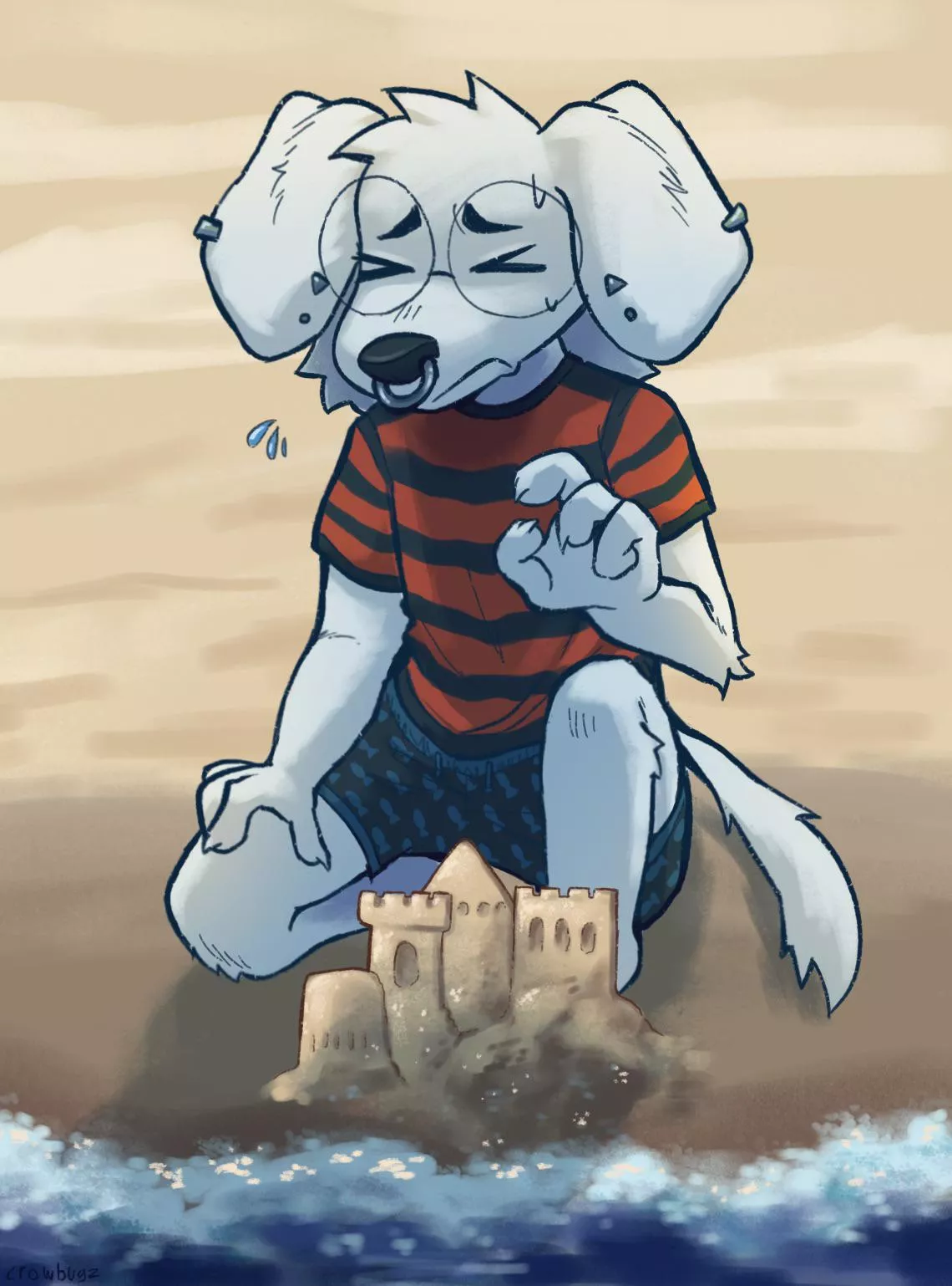 His sand castle has fallen… (art fight attack on belx3)
