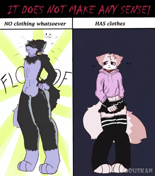 Is being without cetrtain clothes is more comfortable for characters than with them??? Maybe im just getting insane tho...